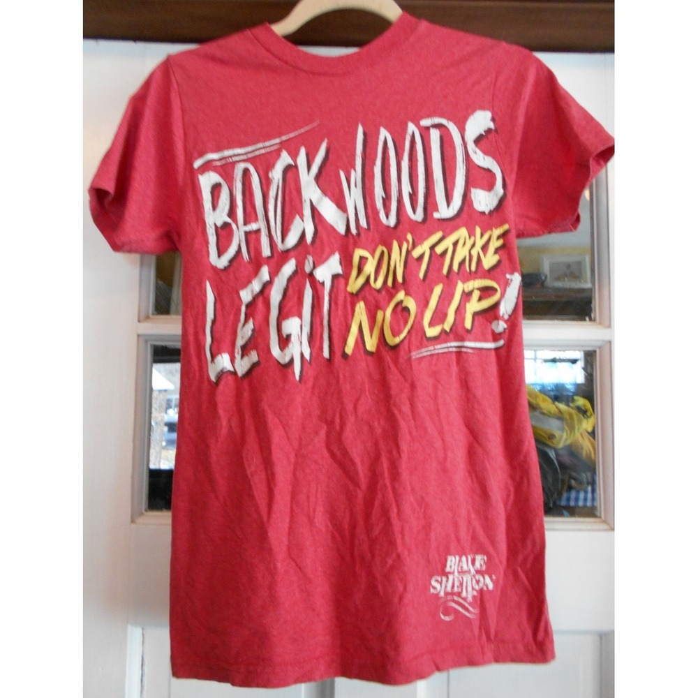 Blake Shelton Women shirt Small REdneck Backwood Legit Dont Take No Lip Tour Y2K